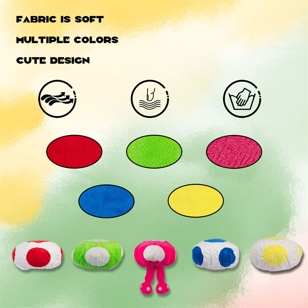 【New Arrival】Xcoser Super Mario Bros. Plush Mushrooms Hats