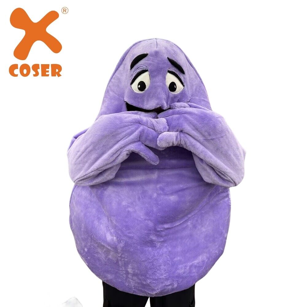 【New Arrival】Xcoser Grimace's Birthday Monster Mascot Purple Eggplant Costume
