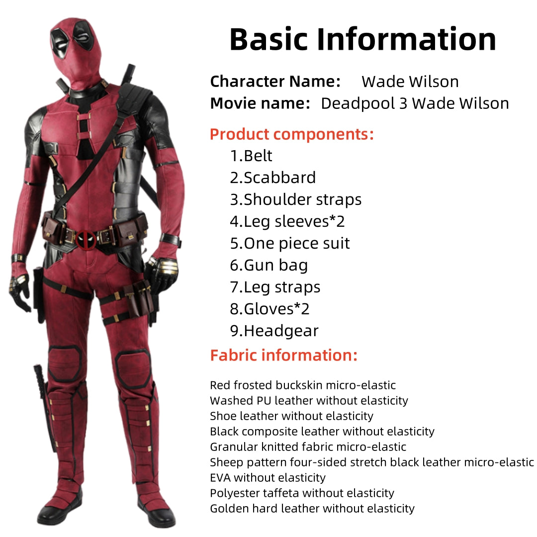 【New Arrival】Xcoser Deadpool 3 Wade Wilson Cosplay Costume