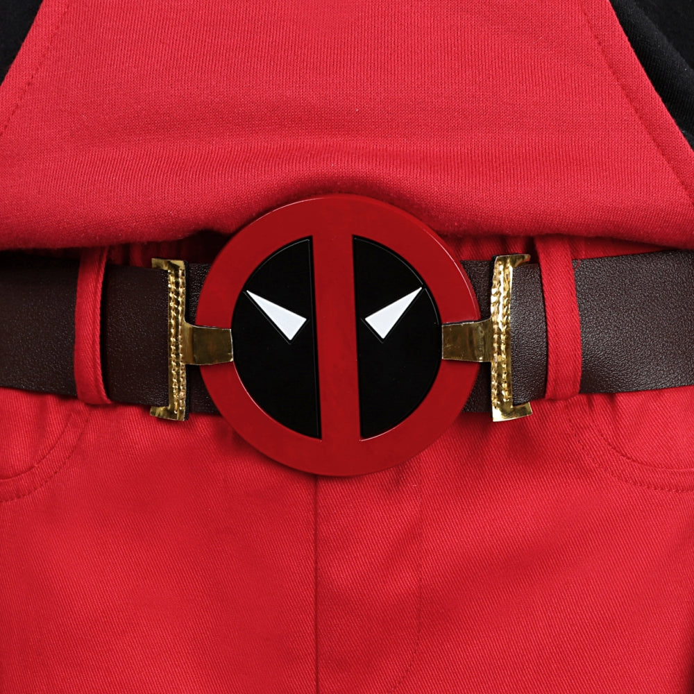 【New Arrival】Xcoser Kids Deadpool 3 Kidpool Mask Bag Belt Gloves Full Set