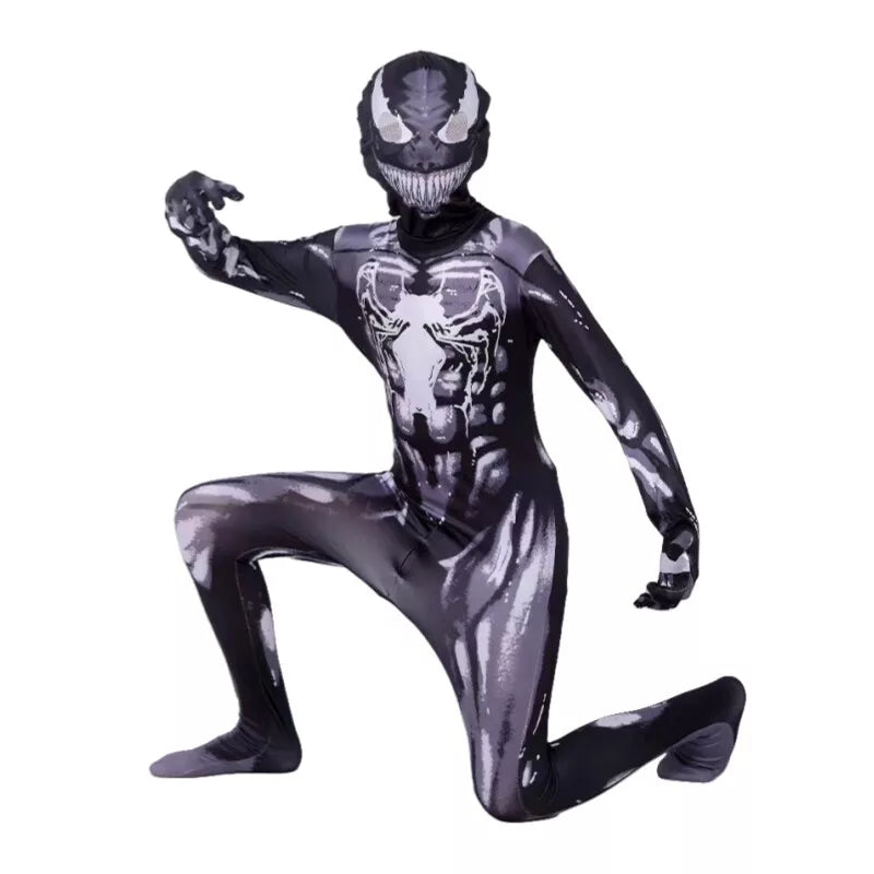 【Second item half price】Xcoser Kids Boys Superhero Spiderman Venom Cosplay Bodysuit