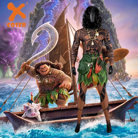 【New Arrival】Xcoser 2024 Moana 2 Maui Cosplay Costume