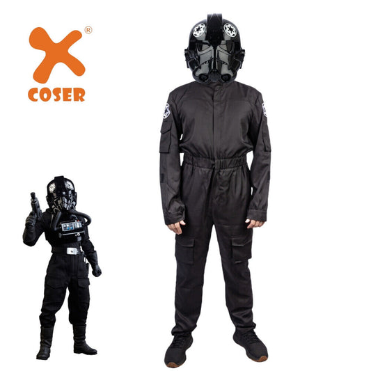 Xcoser Star Wars Imperial Tie Fighter Pilot Cosplay Costume & Helmet