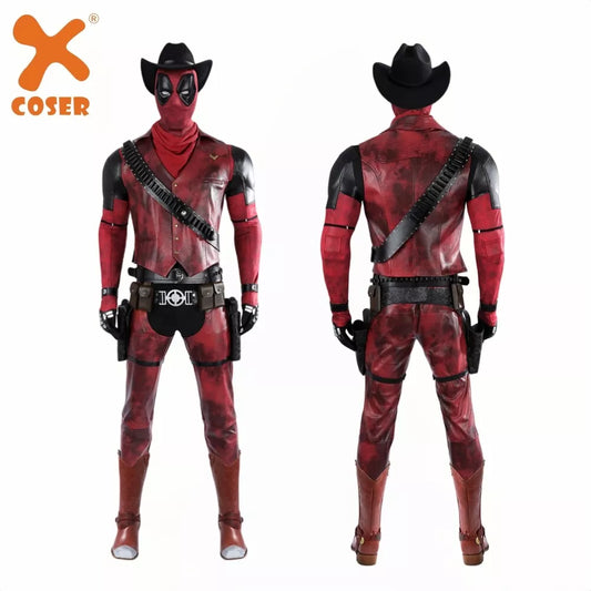 【New Arrival】Xcoser Deadpool 3 Wade Wilson Cowboy Deadpool Costume