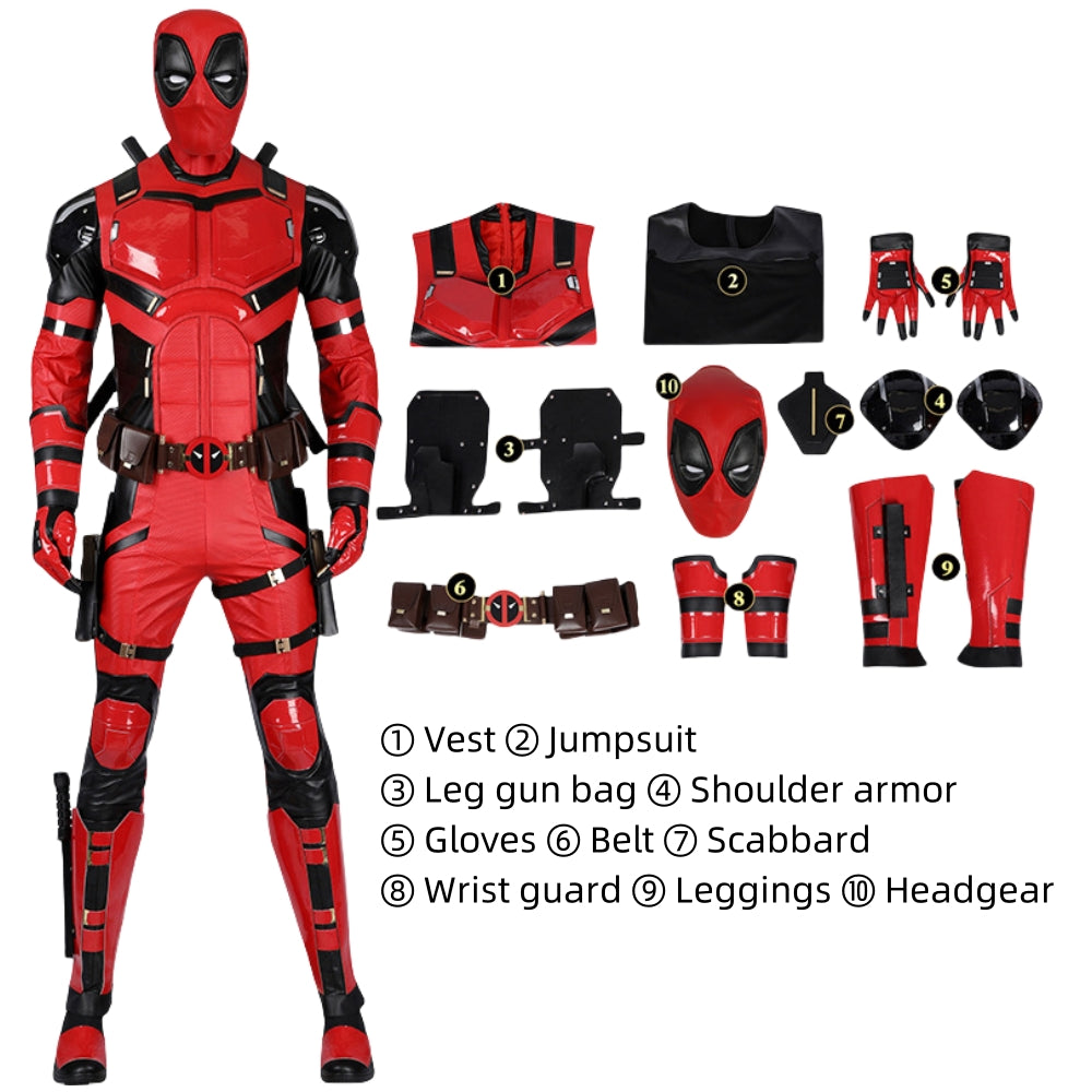 【New Arrival】Xcoser Deadpool3 Wade Wilson Bright Red Costume