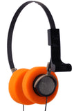 X-costumes Star Lord Headphones Handmade Hi-Fi Stereo Headset Orange Ear Pad Steel Mesh Cosplay with 3.5mm Jack